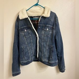 Torrid Fleece Collared Jeans Jacket *Like New*